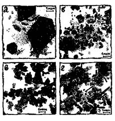 Формы
отдельных частиц глинистых минералов в просвечивающем электронном микроскопе